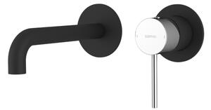 Sapho Sapho, ULTRASAN Baterie de lavoar ascuns cu 2 elemente, duza 20 cm, negru mat/crom, UT018VBC