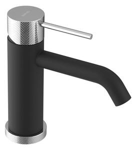 Sapho Sapho, ULTRASAN Baterie lavoar cu soclu fără gunoi, negru mat/crom, UT002VBC