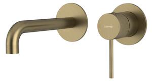 Sapho Sapho, ULTRASAN Baterie de lavoar ascuns cu 2 elemente, duza 20 cm, auriu mat, UT018VG