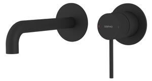 Sapho Sapho, ULTRASAN Baterie de lavoar ascuns cu 2 elemente, duza 20 cm, negru mat, UT018VB