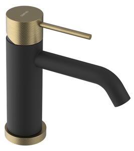 Sapho Sapho, ULTRASAN Baterie lavoar cu soclu fără scurgere, negru mat/auriu mat, UT002VBG