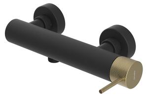 Sapho Sapho, baterie de duș de perete ULTRASAN, negru mat/auriu mat, UT011VBG