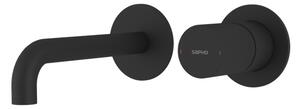 Sapho Sapho, ULTRATAP Baterie de lavoar ascuns cu 2 elemente, duza 20 cm, negru mat, UT018TB