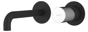 Sapho Sapho, ULTRATAP Baterie de lavoar ascuns cu 2 elemente, duza 20 cm, negru mat/crom, UT018TBC