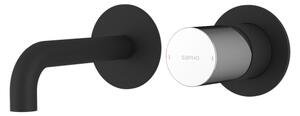 Sapho Sapho, ULTRATAP Baterie de lavoar ascuns cu 2 elemente, bec 16 cm, negru mat/crom, UT118TBC