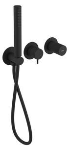 Sapho Sapho, pod ULTRATAP. duş baterie, dus de mana, 2 prize, negru mat, UT045TB