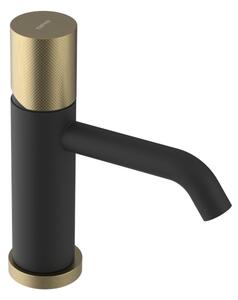Sapho Sapho, baterie de lavoar cu soclu ULTRATAP fără gunoi, negru mat/auriu mat, UT002TBG