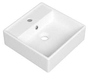 Gamma Biwu, lavoar blat 380x380x125 mm, alb lucios, GMA-UC-BIWU