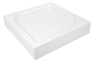 Invena Invena, cadita de dus acrilica 90x90x16 cm, fara sifon, alb lucios, INV-AK-80-K93-P