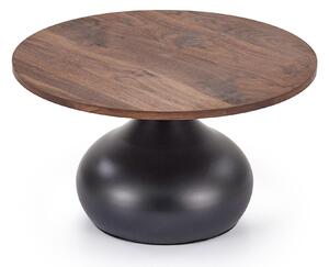Măsuță de cafea Houston 2192, Negru, Nuc, Metal, 40cm, 9.5 kg