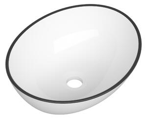 Gamma Lilo, lavoar blat 410x330x150 mm, alb cu margine neagra, GMA-UC-LILO