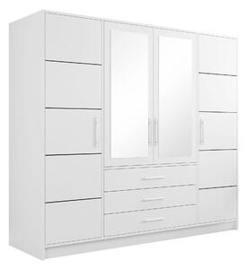 Dulap Dortivu, Alb, Argint, 200x196x58cm, 174 kg, Uși dulap: Cu balamale, Numărul de rafturi: 8, Numărul de rafturi: 8