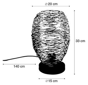 Lampa de masa de designer cupru 30 cm - Sarella