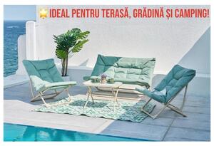 Set mobilier de terasa / gradina-Pliabil - Briza canapea + masa + 2 fotolii, Verde