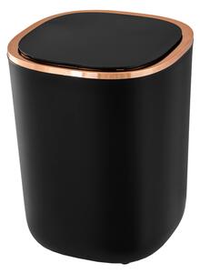 Gamma Gamma, coș de gunoi automat 12L, negru-aur trandafir, GMA-KA-BK