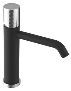 Sapho Sapho, baterie lavoar ULTRATAP pe piedestal, negru mat/crom, UT004TBC
