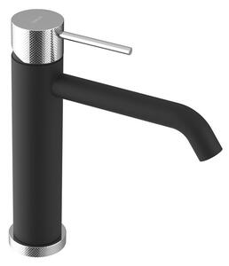 Sapho Sapho, baterie lavoar ULTRASAN pe piedestal, negru mat/crom, UT004VBC