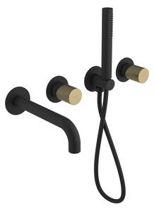 Sapho Sapho, baterie de lavoar ascuns ULTRATAP, negru mat/auriu mat, UT093TBG