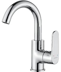 Kuchinox Dima, baterie pentru lavoar cu pipa pivotanta in forma de U, crom, LAV-BQD_028D