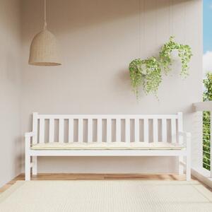 Pernă bancă de grădină, alb crem, 200x50x7 cm, textil oxford