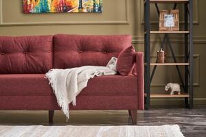 Canapea fixa Comfort, Balcab Home, 2 locuri, 175x80x80 cm, lemn, arosu