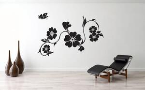 Autocolant de perete pentru interior cu motiv de flori simple 50 x 100 cm