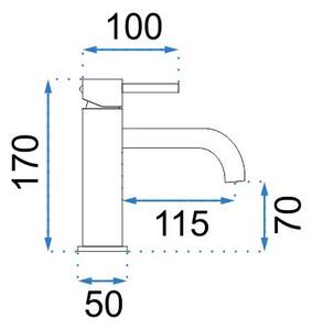 Rea Gusto Two, baterie lavoar, negru, REA-B3216