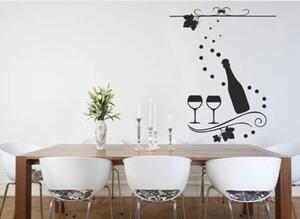 Autocolant de perete pentru bucătărie pentru iubitorii de vin 100 x 200 cm