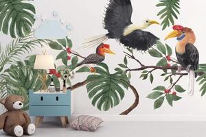 Autocolant pentru copii păsări în junglă 60 x 120 cm