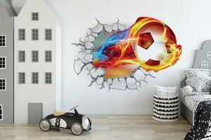 Autocolant de perete minge de fotbal 3D 65 x 95 cm