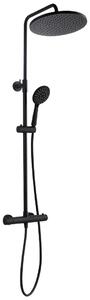 Kuchinox Boro, set de dus cu baterie termostatica, negru mat, LAV-PKB_70TD