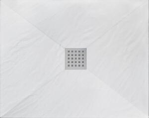 Rea Black Rock, cadă de duș din conglomerat 120x90x3,5 cm, alb, REA-K5582