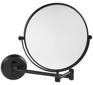 Sapho Sapho, oglindă cosmetică suspendată X-ROUND BLACK E, diametru 200 mm, față-verso, negru mat, XR010B