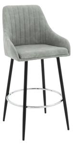 Scaun Bar Capper Textil Gri Antichizat