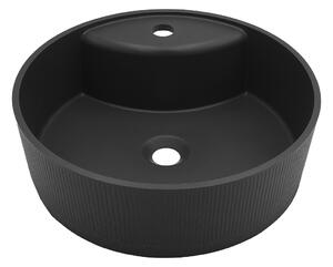 Laveo Cliff, lavoar blat granit 430x430x142 mm, negru, LAV-VGC1710T