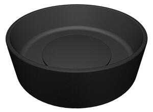 Laveo Perl, lavoar blat granit 360x360x115 mm, negru, LAV-VGP1710T