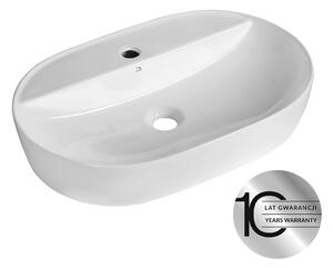 Laveo Lomami, lavoar blat 610x400x120 mm, alb lucios, LAV-VUL_6161