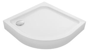Laveo Desna, cadă de duș sfert de rotundă din acril 80x80x16 cm, alb, LAV-JBD_686Z