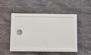 Erga Laos, cadă de duș dreptunghiulară 140x70x5cm, acril, alb lucios, ERG-V06-ACR-7014S-WH-CR