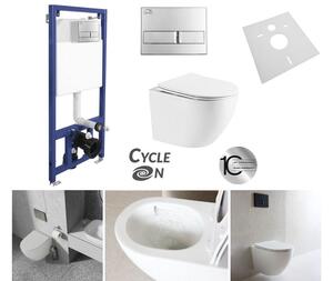 Laveo Laveo, set suspendat încastrat Akan + vas WC suspendat Desna cu capac WC duroplast, sistem Vortex, alb lucios, LAV-SETDESNACR