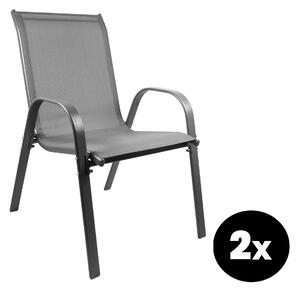 Aga 2x Scaun de grădină MR4400GY-2 Gri