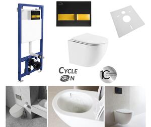 Laveo Laveo, set suspendat încastrat Akan + vas WC suspendat Desna cu capac WC duroplast, sistem Vortex flush, alb lucios, LAV-SETDESNAGD