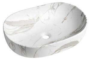 Sapho Sapho, lavoar ceramic de blat CALEO 60x42cm, bianco carrara, CA590BC