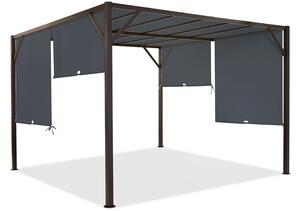Santorini 3 x 3 m pergolă de terasă din metal maro antracit Santorini 3 x 3 m Garden Point