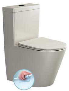 Sapho Sapho, vas combinat WC PACO FĂRĂ BORDA cu rezervor, deșeuri inferioară/spate, fildeș, PC1012WRBE