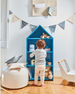 Bibliotecă pentru copii Kave Home Celeste, 50 x 105 cm, albastru