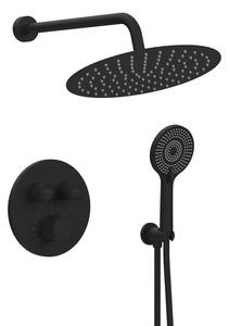 Sapho Sapho, set de duș termostatic ascuns SMART SELECT, 2 ieșiri, ieșire, negru mat, RP032B-01