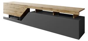 Comodă TV Comfivo Daldune I, Antracit, Stejar Wotan, PAL laminat, 47x200x35cm, 39 kg