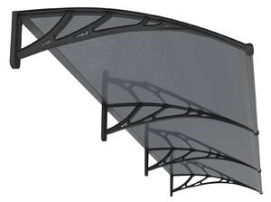 Copertină PREMIUM 240x120 cm, placă 6 mm dintr-o bucată – Negru/Antracit