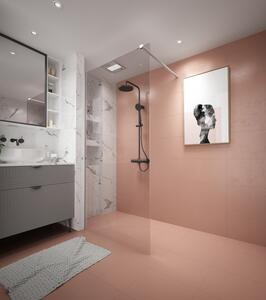 Erga Paris, Paravan de duș walk-in 30x200 cm, sticlă transparentă de 8 mm, profil alb mat, ERG-V02-PARIS-030x200-CL-WH